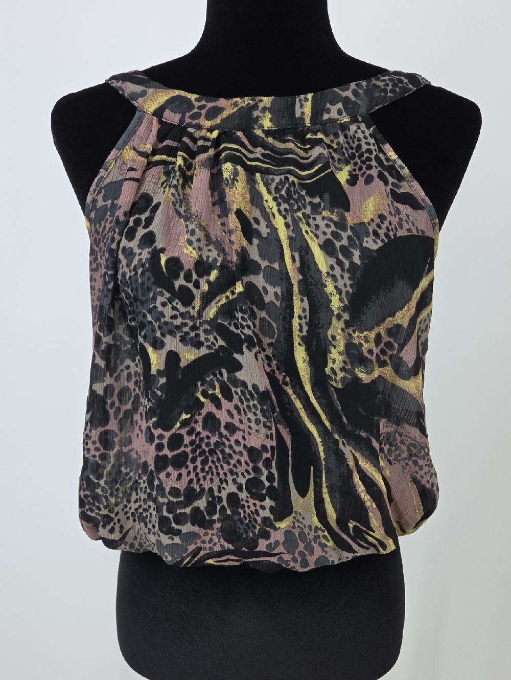 paper tee Pink, Black & Gold Animal-Print Halter Camisole